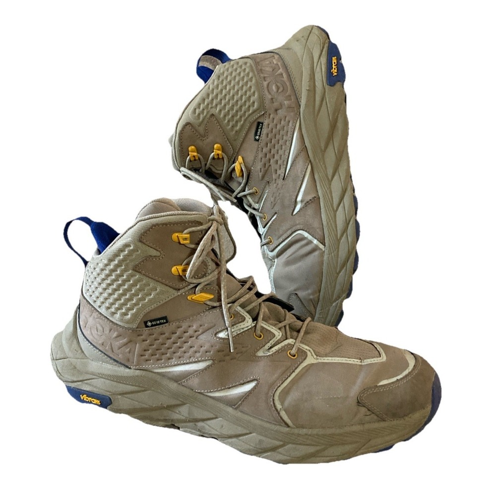 Hoka One One Anacapa Mid Gore-Tex Boots Mens Sz 15 D Otter Brown Outdoor Hiking